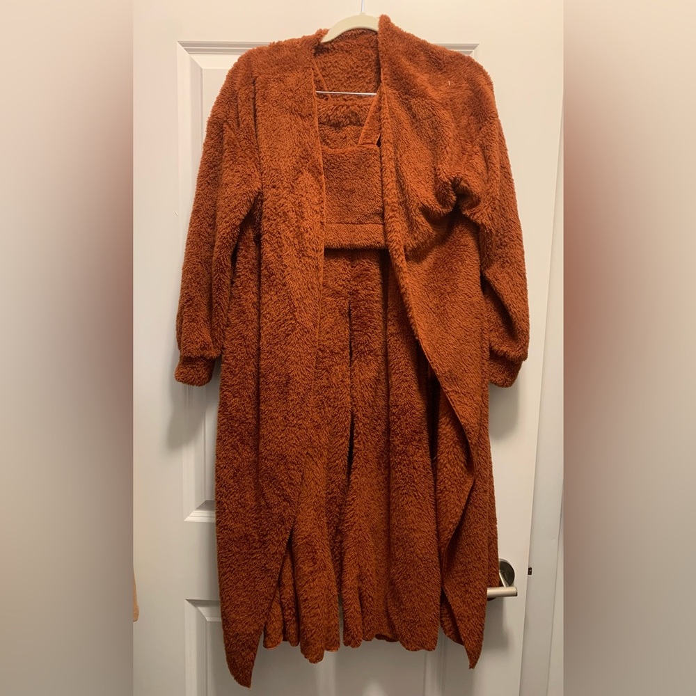 NEVER WORN Cozy Women's Brown 3-Piece Set